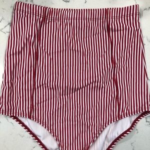 High rise swimsuit bottoms